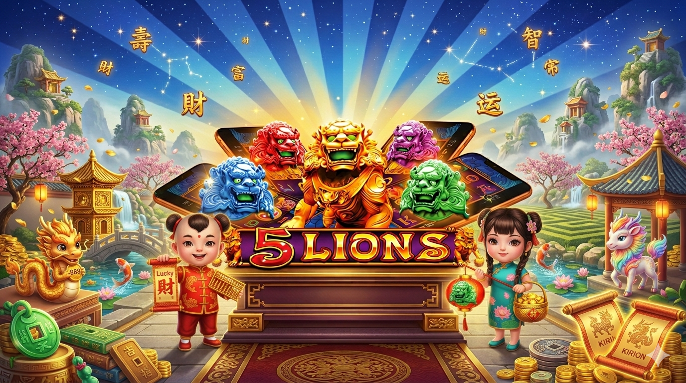 5 Lions Slot Online dari Pragmatic Play