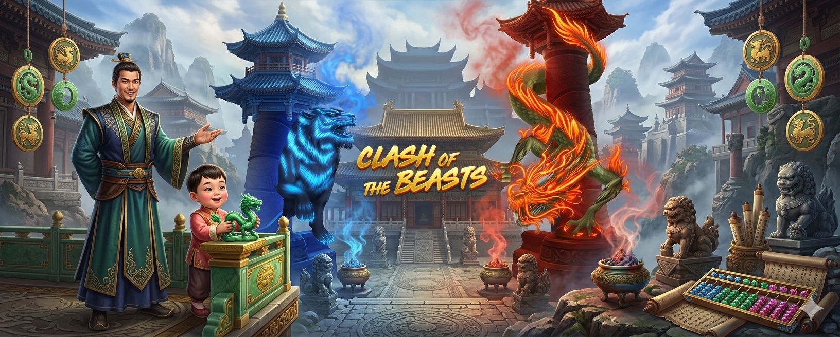 Clash Of The Beasts: Pertarungan Harimau vs Naga di Red Tiger