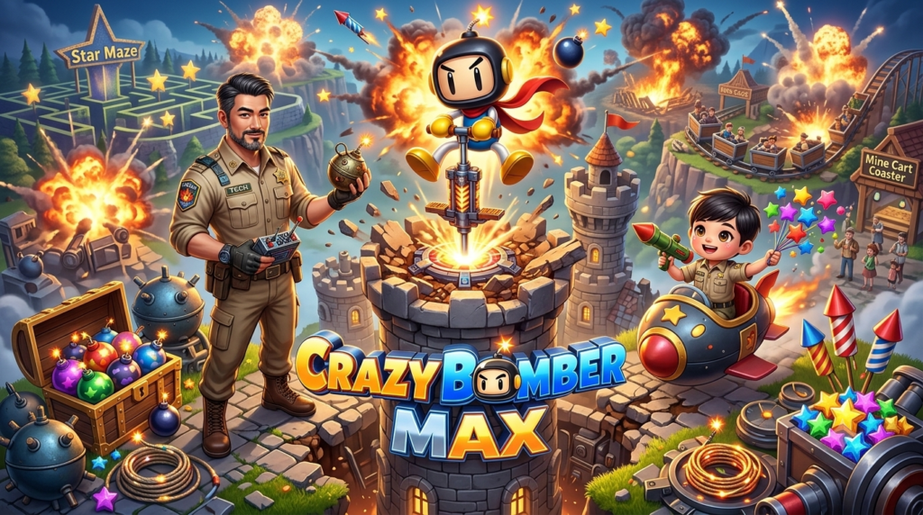 Crazy Bomber: Ledakkan Monster dan menangkan Spadegaming
