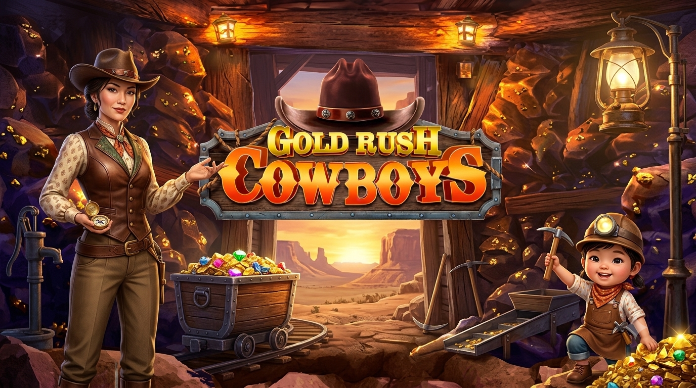 Tema Petualangan: Gold Rush Cowboys Slot Online Spadegaming