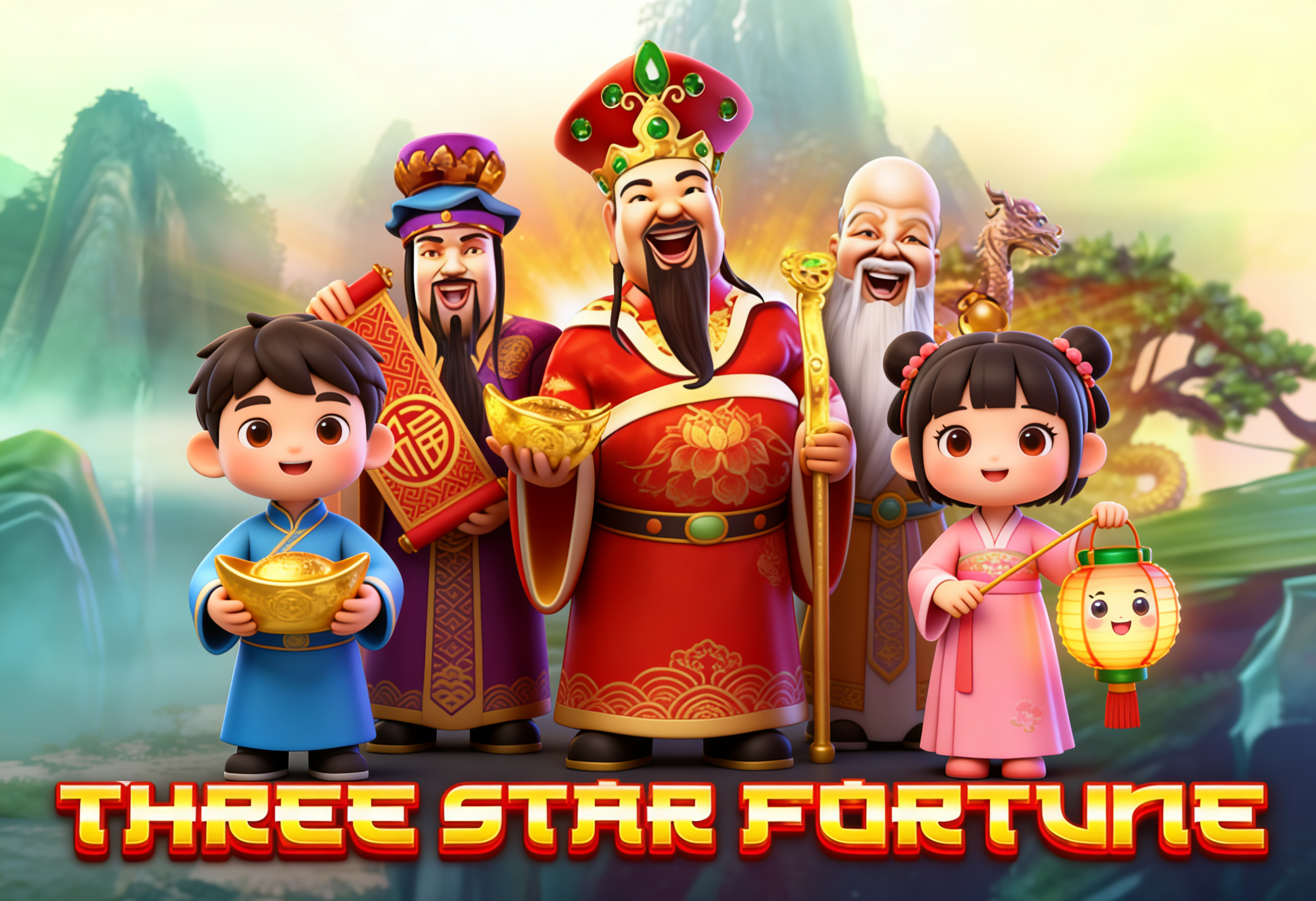 Three Star Fortune: Tiga Dewa Keberuntungan dari Pragmatic Play
