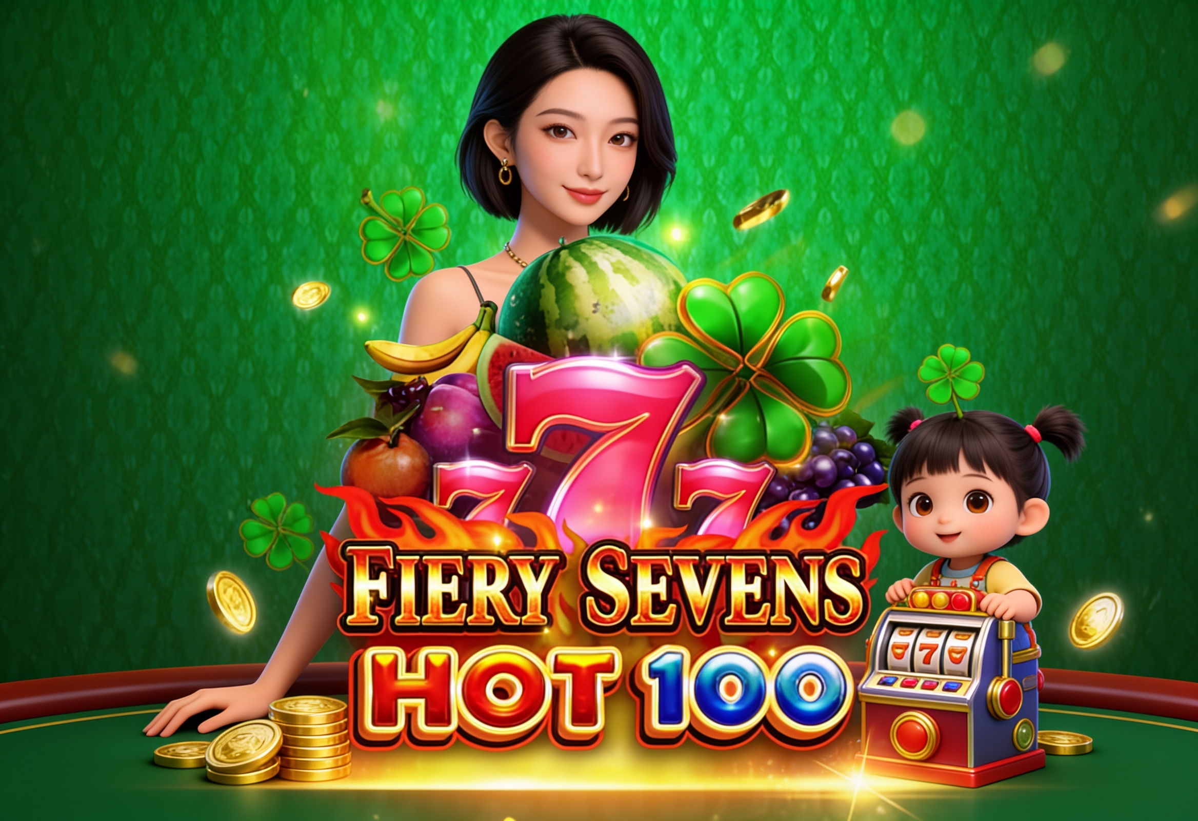 Fiery Sevens Hot 100: Slot Online dari Spadegaming