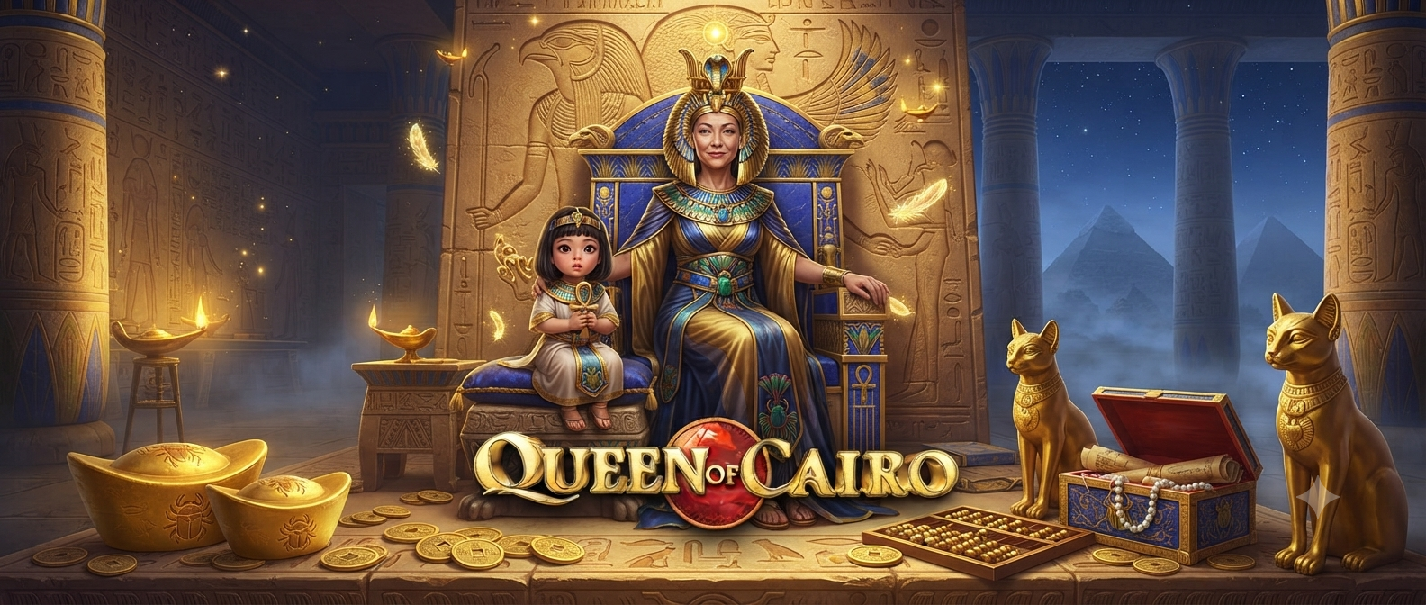 Tema Mesir Kuno: Queen Of Cairo Slot Online di Microgaming