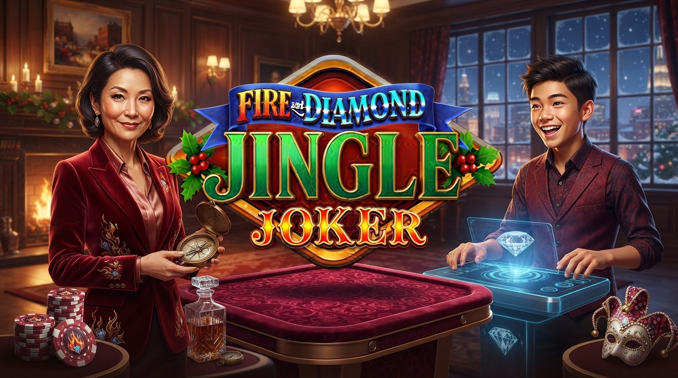 Tema Natal: Fire & Diamond Jingle Joker Slot Online Microgaming