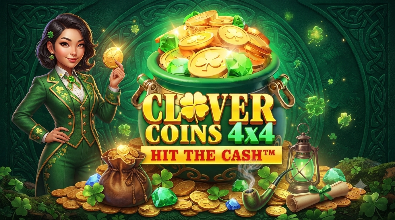 Clover Coins 4×4 Hit The Cash: Slot Online JILI Games