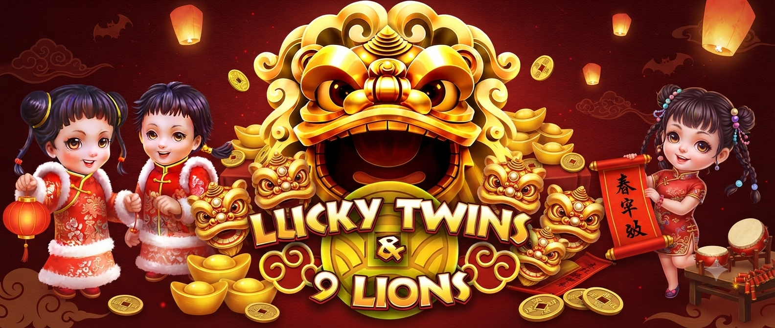 Lucky Twins & 9 Lions: Kekuatan Singa di Slot Online Microgaming