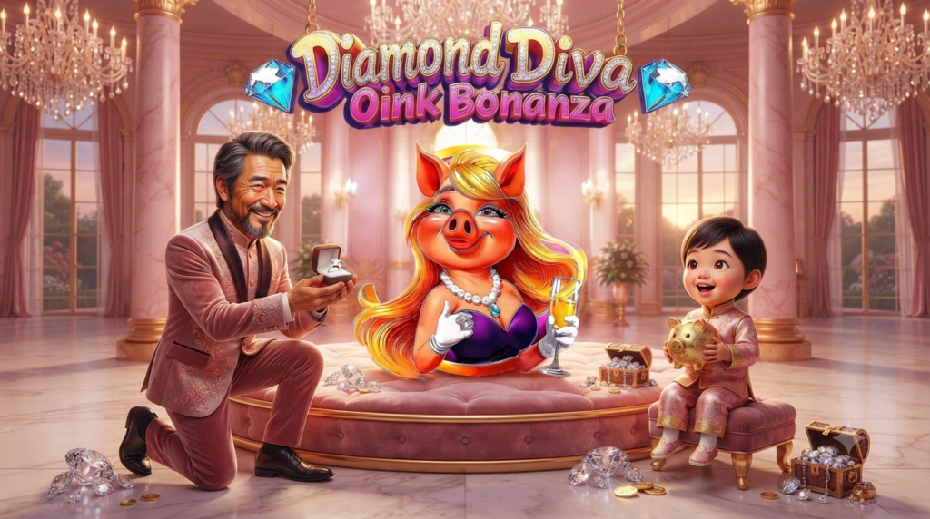Babi Emas: Slot Diamond Diva Oink Bonanza Microgaming