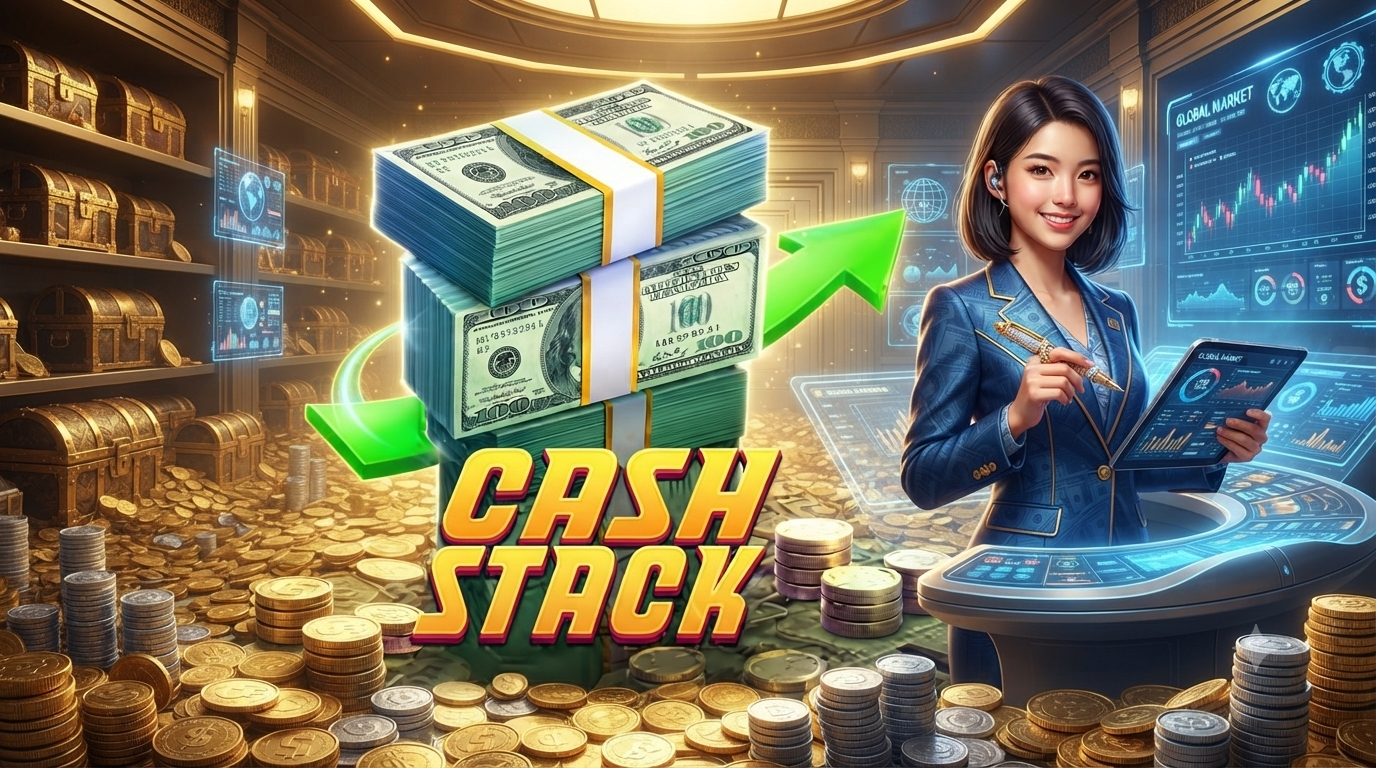 Tema koin emas Dan Uang – Cash Stack: Slot Online JILI Games