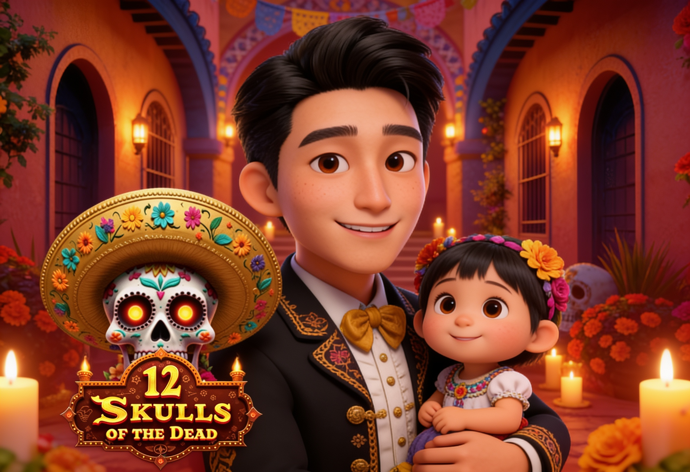 12 Skulls of the Dead: Bertema Día de los Muertos di Microgaming